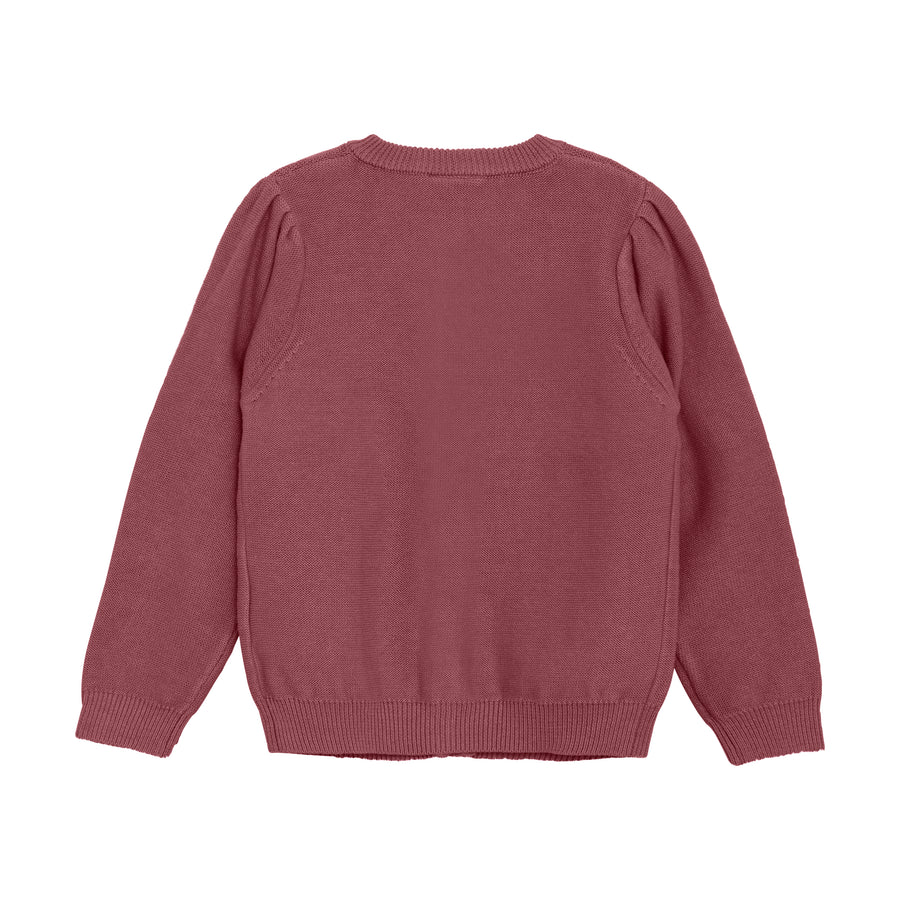 Knit Cardigan - Withered Rose