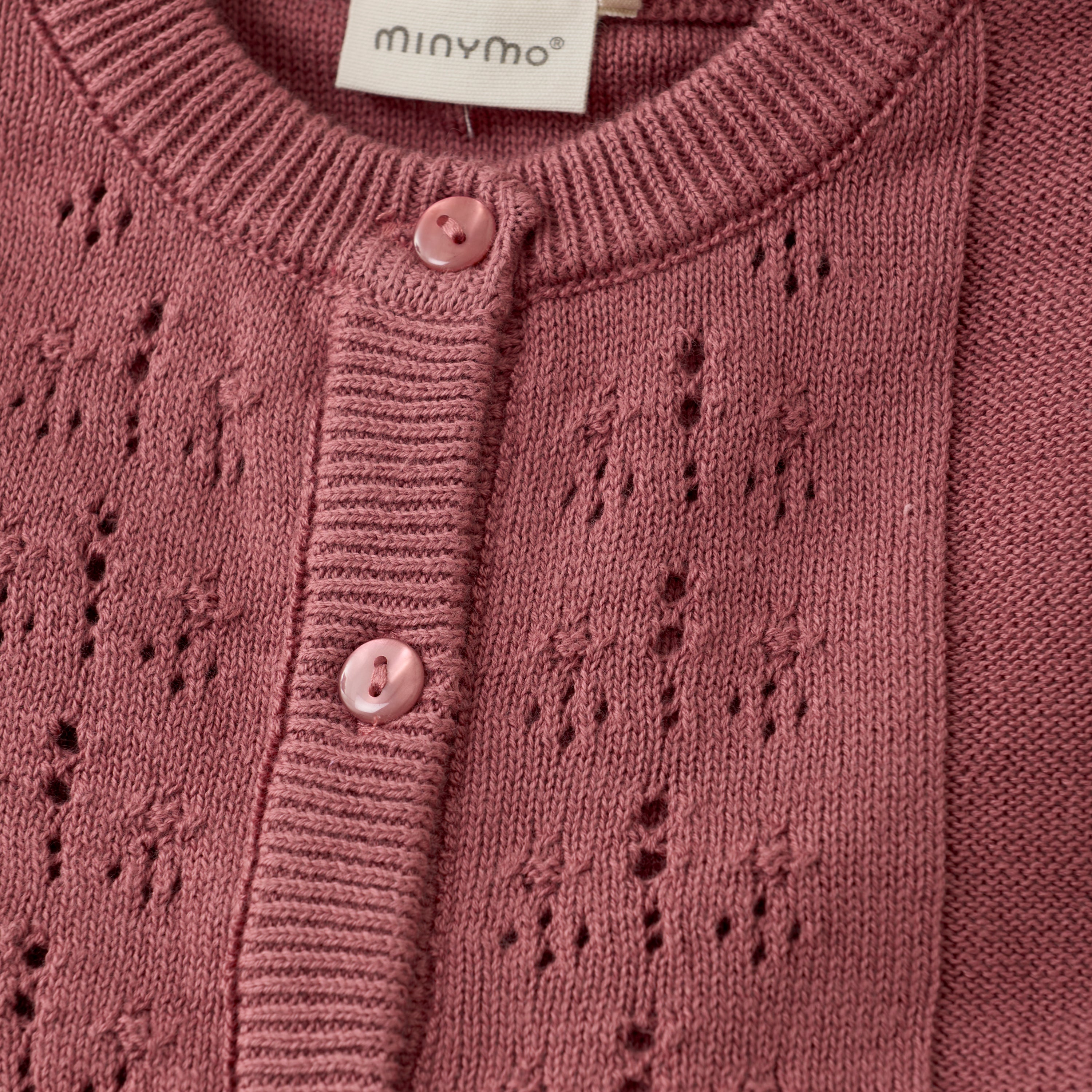 Knit Cardigan - Withered Rose