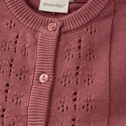 Knit Cardigan - Withered Rose