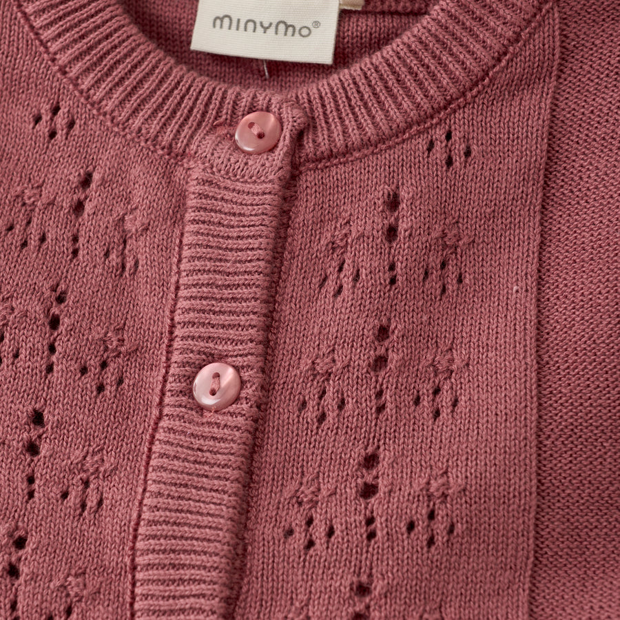 Knit Cardigan - Withered Rose