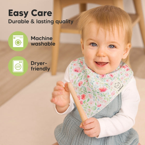 Organic Cotton Bandana Bibs - Flourish