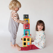 Peek-a-Boo House- Stacking Blocks Play Set