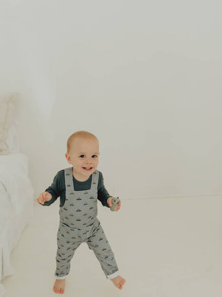 Baby Pocket Overalls Set - Retro Cars