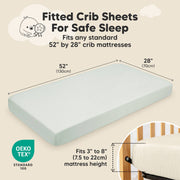 2 Pack Lyra Muslin Crib Sheets - Willow