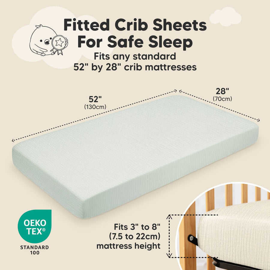 2 Pack Lyra Muslin Crib Sheets - Willow