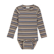Long Sleeve Bodysuit - China Blue Stripe