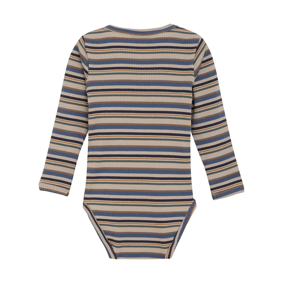 Long Sleeve Bodysuit - China Blue Stripe