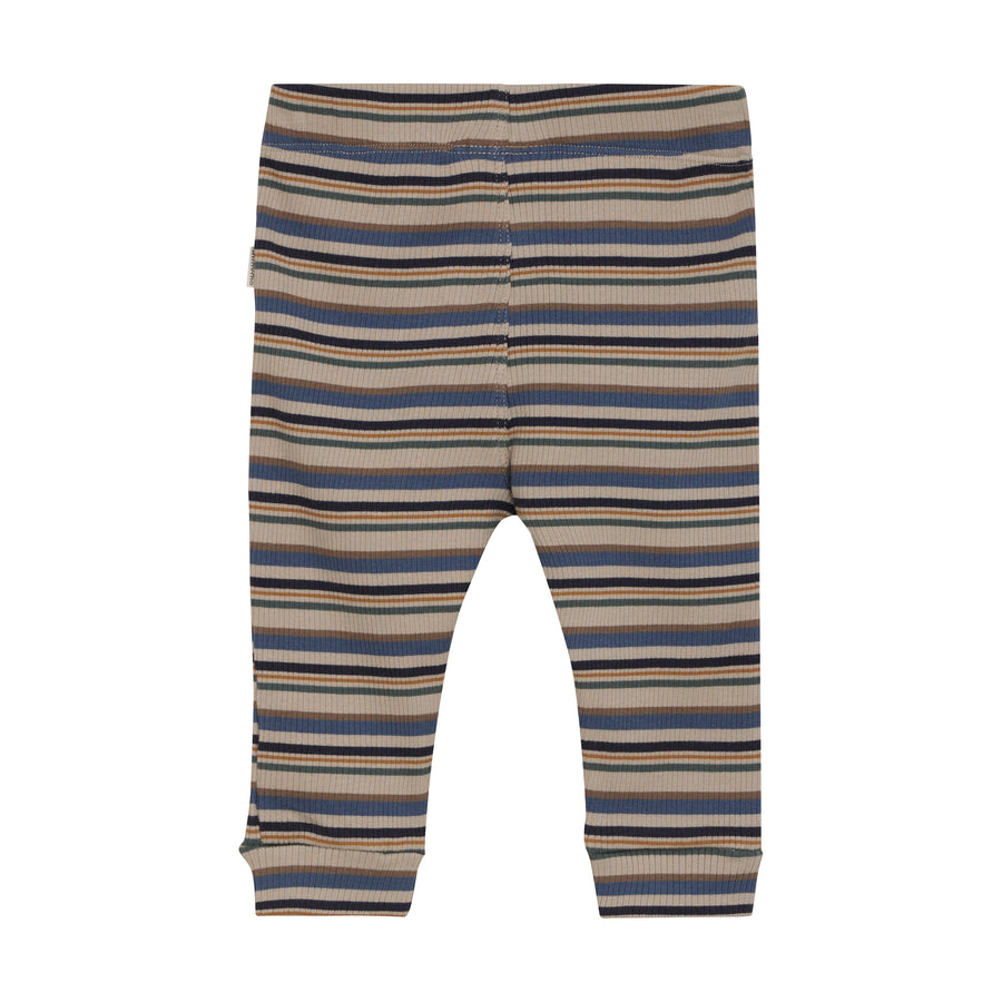 Ribbed Leggings - China Blue Stripe