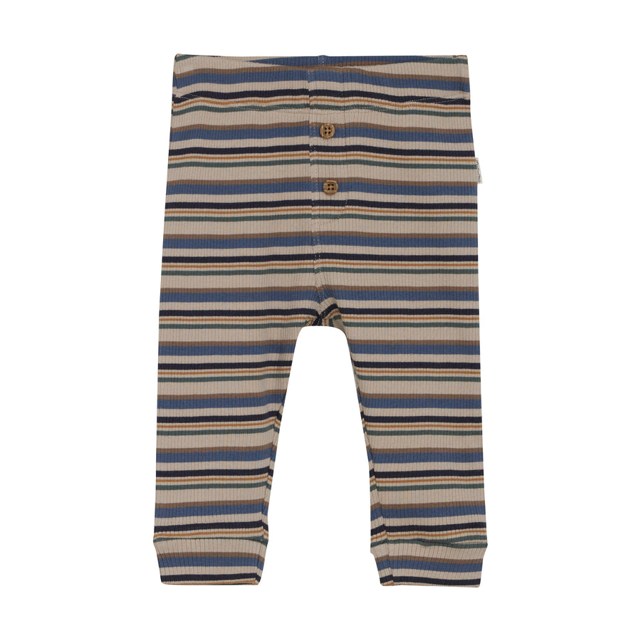 Ribbed Leggings - China Blue Stripe