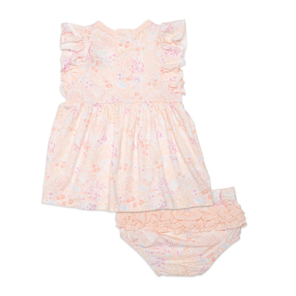 Modal Magnetic Dress and Diaper Cover - Coral Floral
