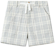 Crew Woven Shorts - Chambray/Cream Plaid