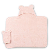 Hooded Towel + Wash Mitt Set - Blush