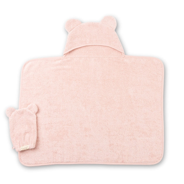 Hooded Towel + Wash Mitt Set - Blush