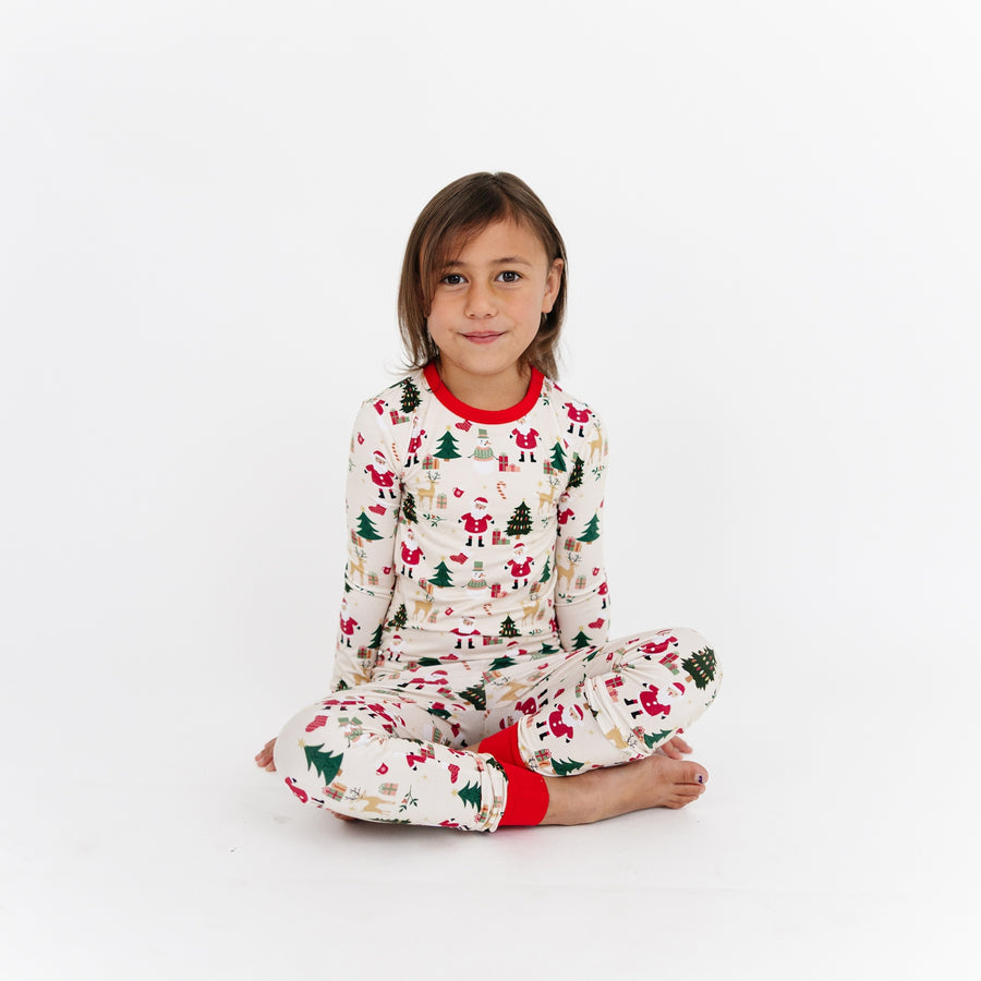 Bamboo Two Piece Long Sleeve Pajamas - Cozy Christmas