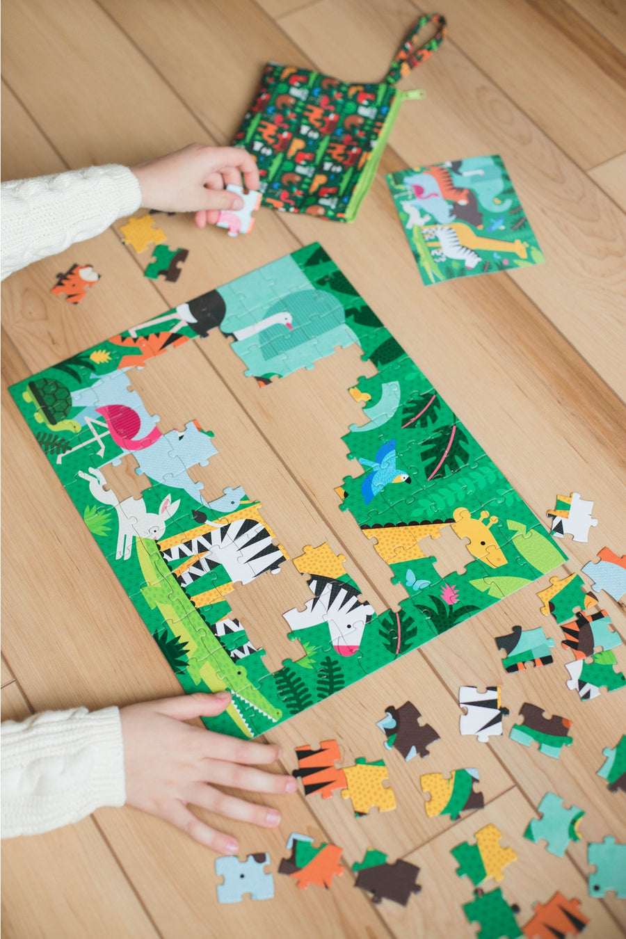 Two Sided On-The-Go Puzzle - Animal Menagerie