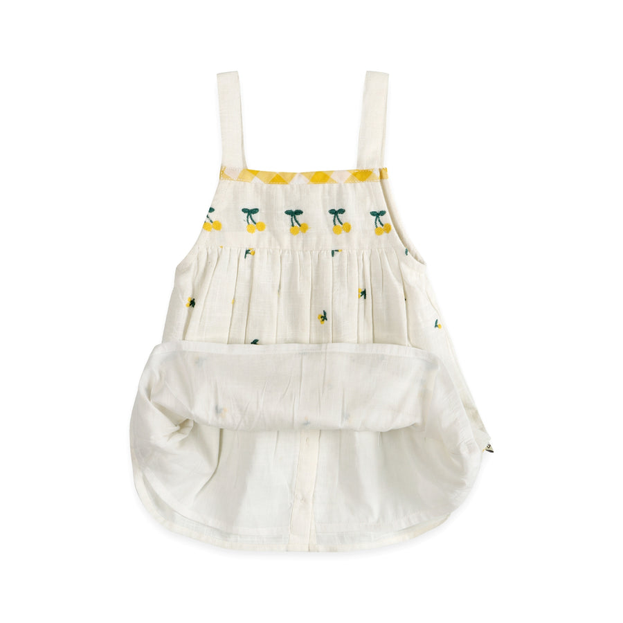 Lulu Embroidered Baby Dress + Bloomer