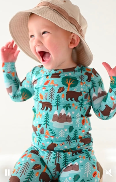 Two Piece Pajama Set - Woody Woodland