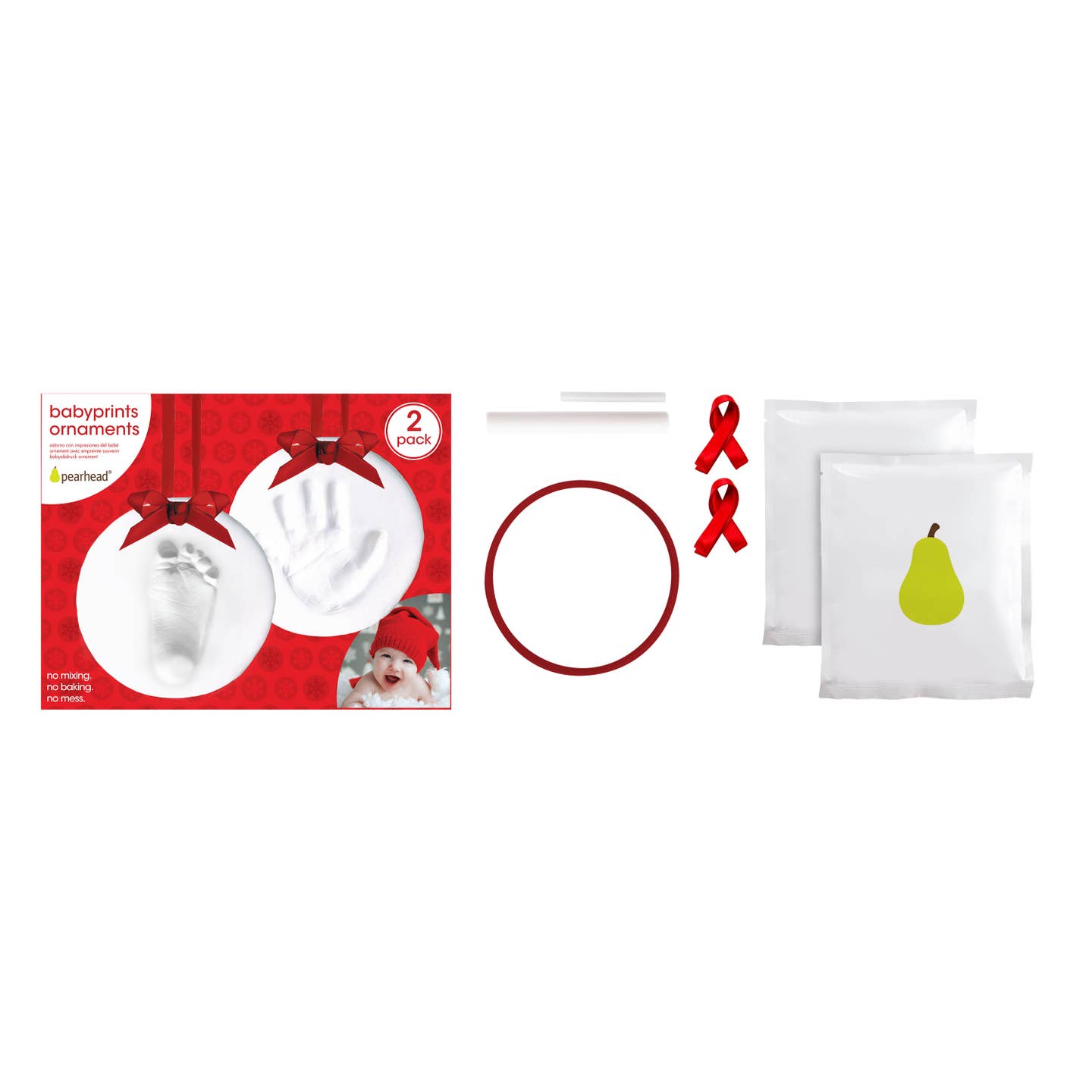 Babyprints Christmas Diy Keepsake Ornament, Set of 2