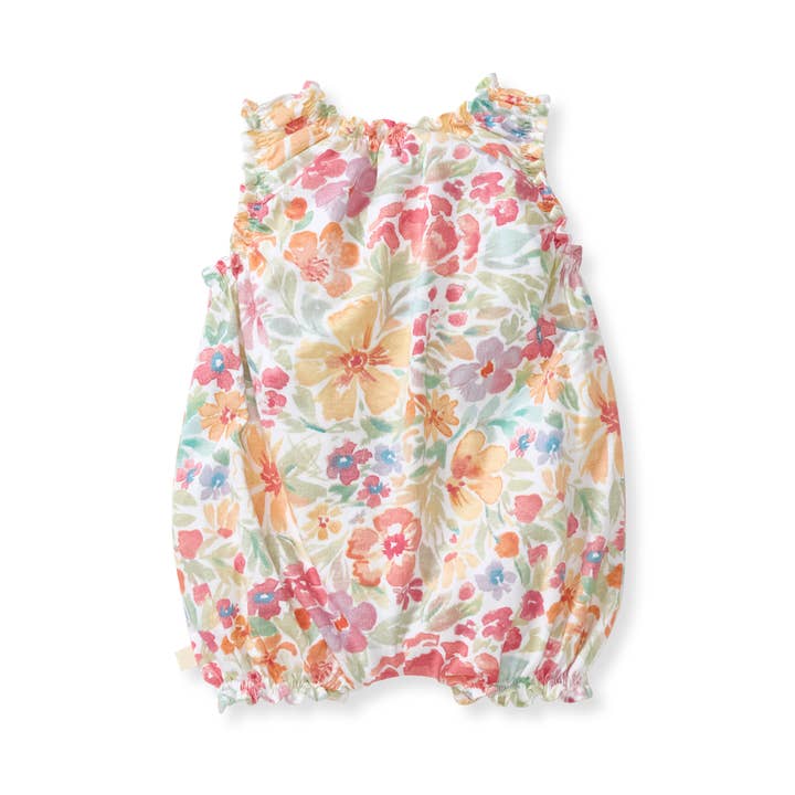 Bloom & Blossom Organic Baby Girl Romper - Green Wash