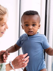 Shoulder Snap Short Sleeve Onesie - Midnight