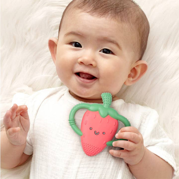 Chew Crew Silicone Teether - Strawberry