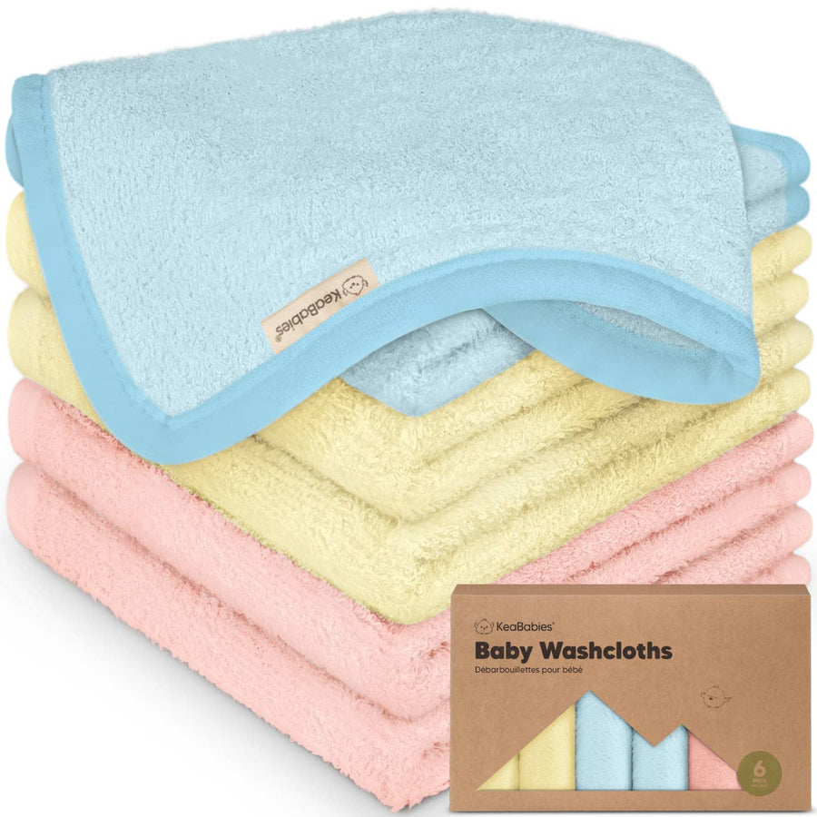 6 Pack Baby Washcloths - Candy Pop