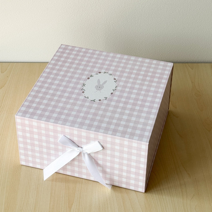 Gift Box - Pink Gingham Bunny
