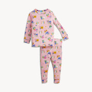 Modal Magnetic Long Sleeve Toddler Pajamas - Cat Litterati