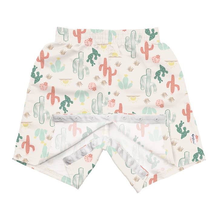 Easy-Change Eco Swim Trunks - Light Sand Cactus