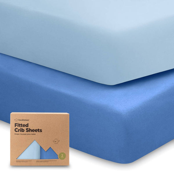 Organic Fitted Crib Sheet Cornflower - Set of 2