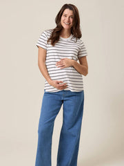 Drawstring Wide Leg Maternity & Postpartum Jeans