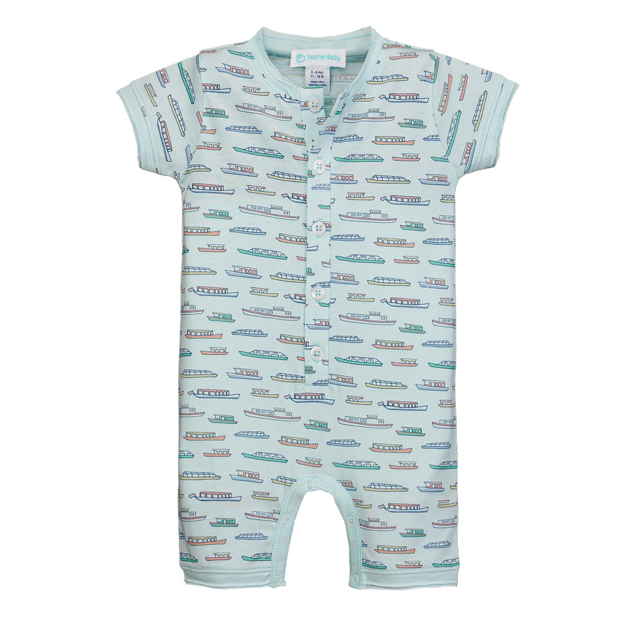 Henley Romper - River Cruise on Aqua