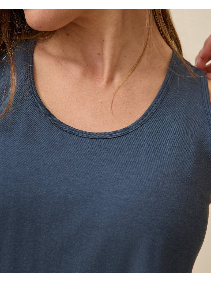 Bamboo Nursing & Maternity Tank Top - Navy