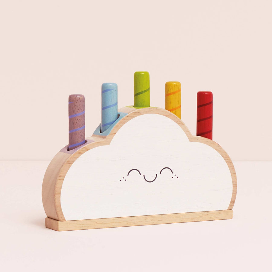 Wooden Rainbow Cloud Pop Up