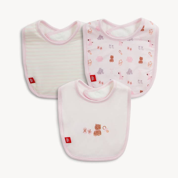 Modal Magnetic Bib Set - Pink Nursery Nostalgia