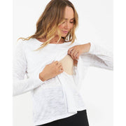 Jazmin Long Sleeve Nursing Top - White