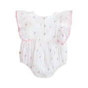 Margot Organic Muslin Baby Bubble Romper + Headband