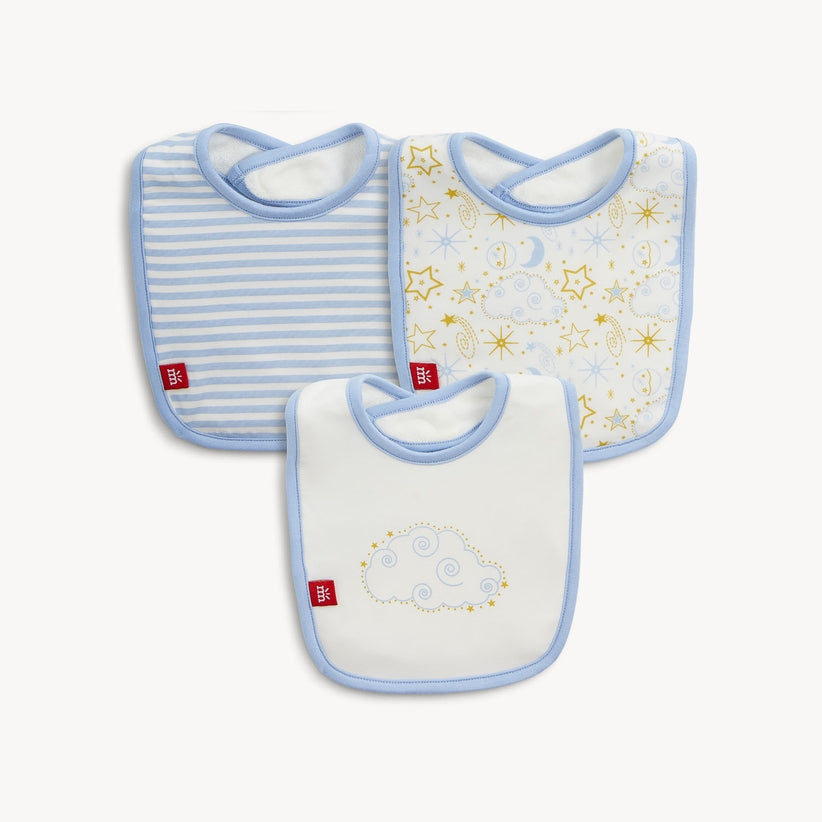 Modal Magnetic Bib Set - Star Signs Blue