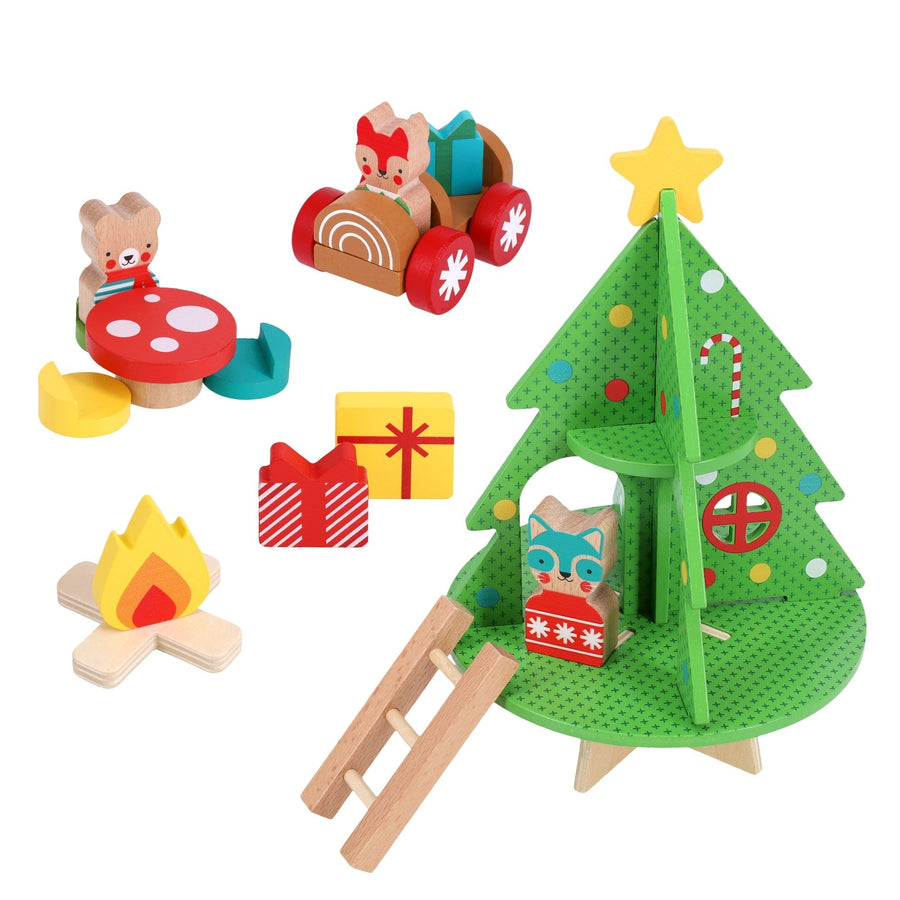 Wooden Play Set - Christmas Tree House
