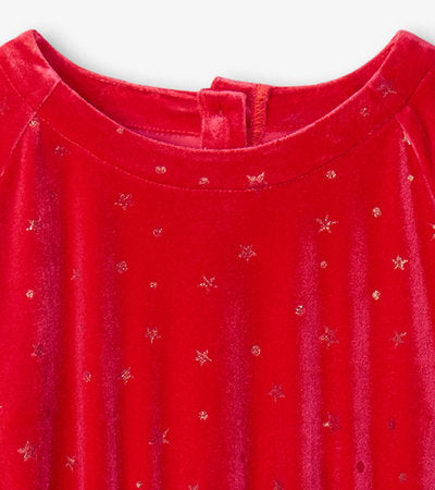 Holiday Stars Crushed Velour Dress