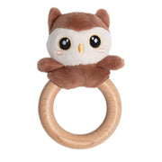 Owl Wooden and Plush Teether