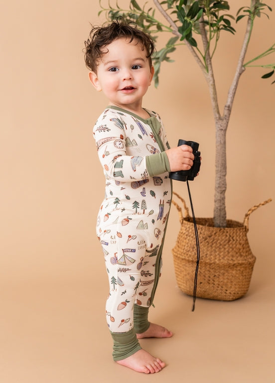 Bamboo Convertible Footie - Little Explorer