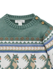 Organic Cotton Dragon Fairisle Sweater
