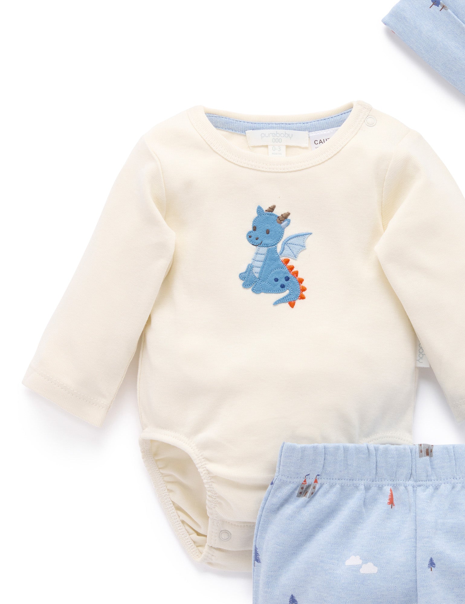 Organic Cotton 3 Piece Gift Set - Castle Print