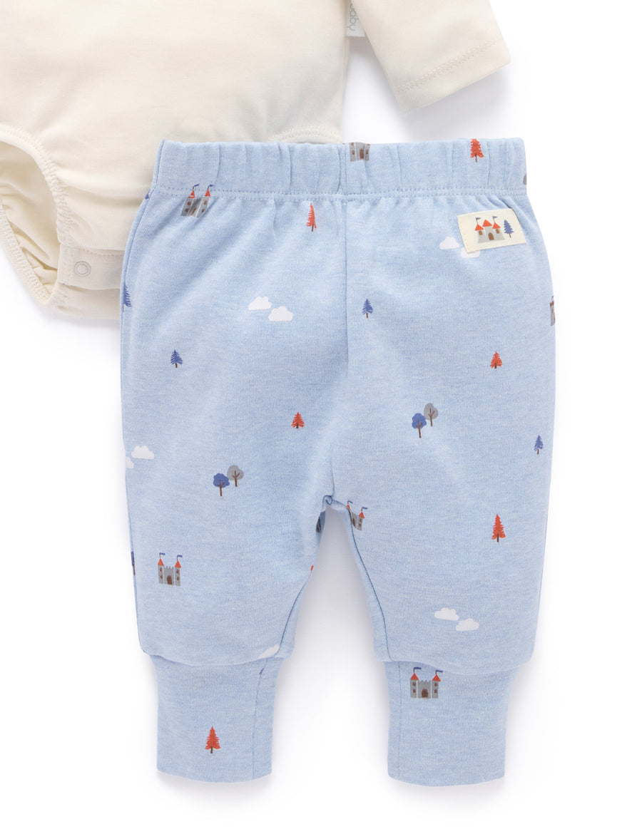 Organic Cotton 3 Piece Gift Set - Castle Print