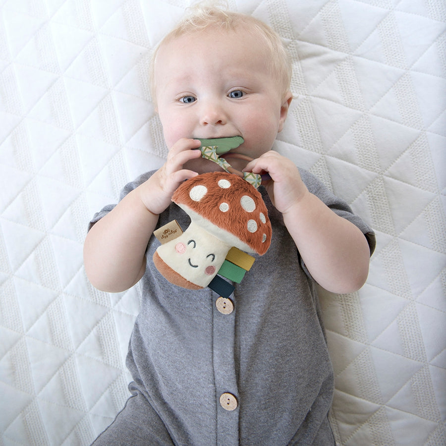Itzy Pal™ Plush + Teether  - Mushroom