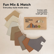 8 Pack Organic Cotton Bandana Bibs - Terracotta