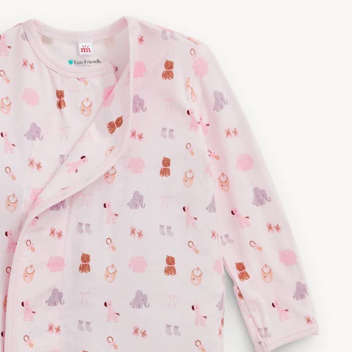 Modal Magnetic Gown & Hat - Pink Nursery Nostalgia