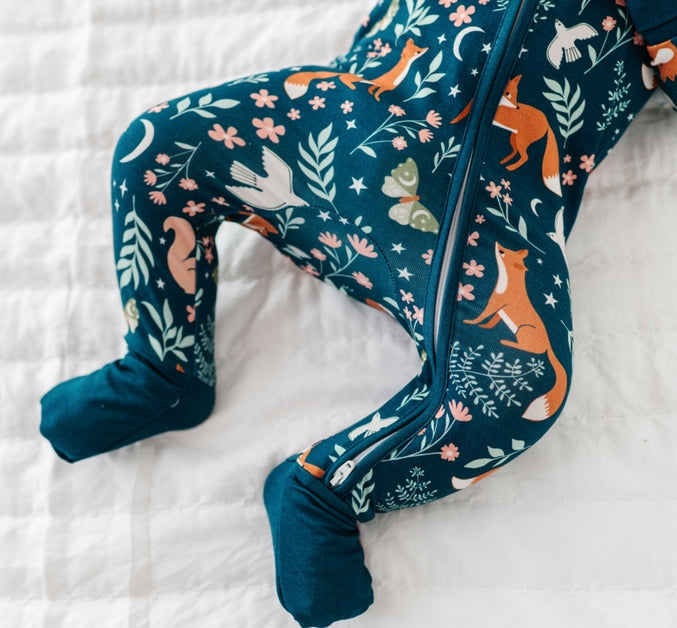 Bamboo Convertible Footie - Woodland - Alice