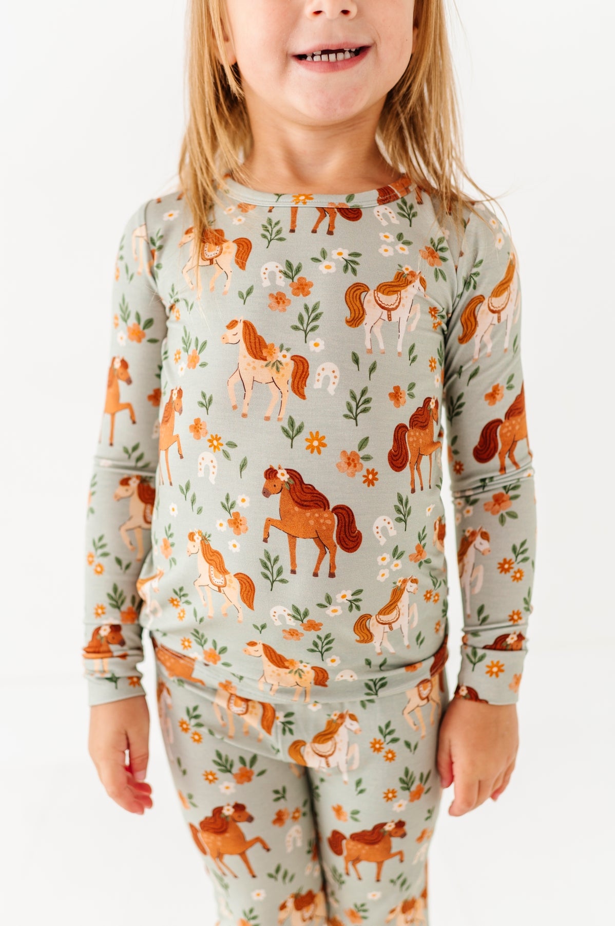 Two Piece Pajama Set - Horsin' Around